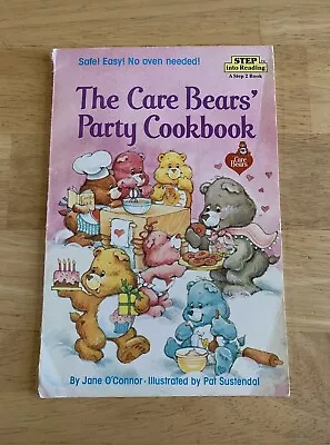 The Care Bears Party Cookbook VTG 1985 Paperback + Ghostbusters Sticker Rare • $16.99