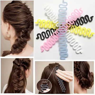 Hair Braiding Tool Roller Hair Roller With Hook Magic Hair  Styling Bun Maker US • $4.02