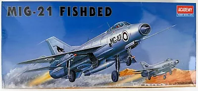 MiG 21 Fishbed 1:72 Academy 1618 FA021 Unassembled Model Kit NEW Open Box • $11.02