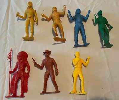 Vintage 5” MPC  Space Figures And Western Figures  -  Lot Of 7   • $16