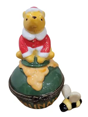 Disney Winnie The Pooh Hinged Trinket Box Santa With Bee Midwest Of Cannon Falls • $35