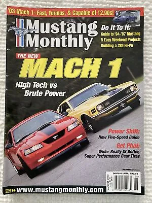 MUSTANG MONTHLY Car Magazine Aug-Dec 2002 Lot Of 5 • $17.99