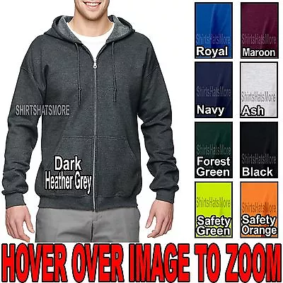 BIG MENS Hooded Sweatshirt Zippered Hoodie Full Zip Hoody 2XL 3XL 4XL 5XL NEW • $30.99