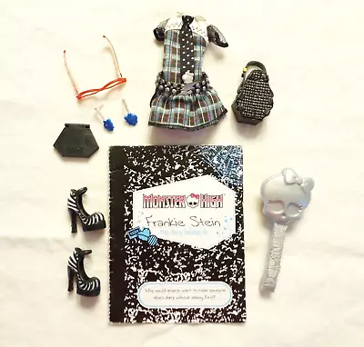 Monster High Frankie Stein Plaid Dress & Accessories Original Ghouls Collection • $21.95