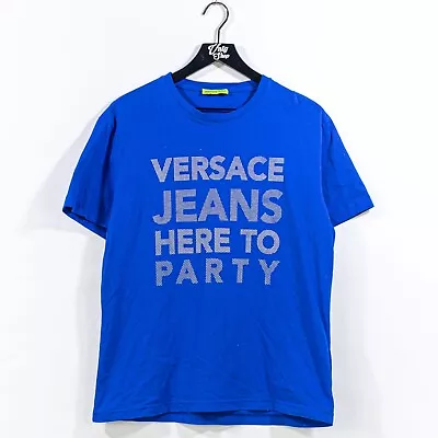 Versace Jeans T-Shirt Large * Y2K Here To Party Streetwear • $34.97