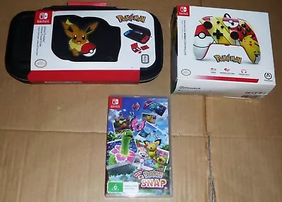 Pokemon Snap Nintendo Switch Game + Pokemon Switch Controller & Carry  Case • $90
