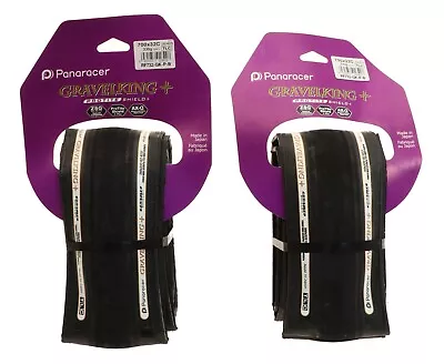 Panaracer Gravelking SLICK PLUS+ Protite Pair Folding Gravel Tires 700x32c NEW • $74.79