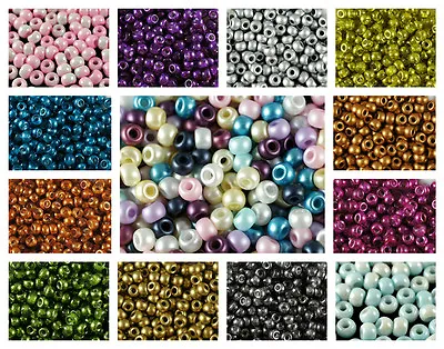 CHOOSE COLOR! 200pcs 5.5mm (2mm Hole) Small Pony Round Beads Czech Pressed Glass • $13.56