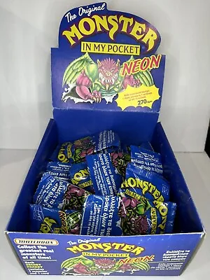 1992 Neon Monster In My Pocket Retail Display Box Of 25 Blind Bags Greece • $100