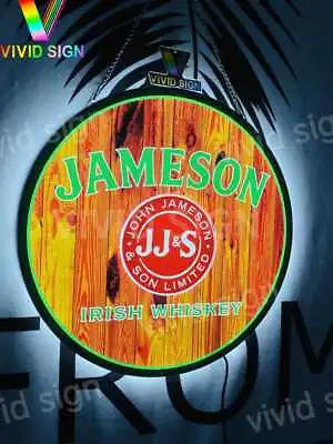 $119.99 • Buy Jameson Irish Whiskey LED 3D Neon Sign 16 X16  Light Lamp Beer Bar Pub