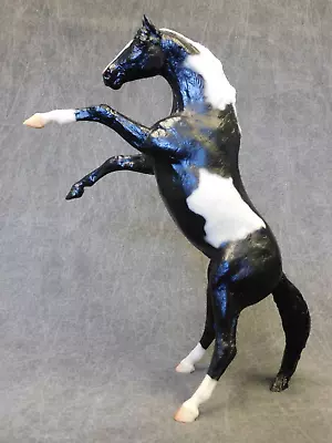 Peter Stone * Black Pinto Rearing Horse * SLT 1997 Traditional Model Horse • $101.08