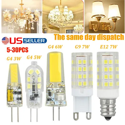 G4/9 E12 LED Corn Bulb Light 6000K Candelabra Ceiling Fan Daylight Ceramics Lamp • $40.97