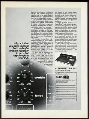 1977 Sunn Phase Sync Automated Sound Generation Photo Vintage Print Ad • $29.97