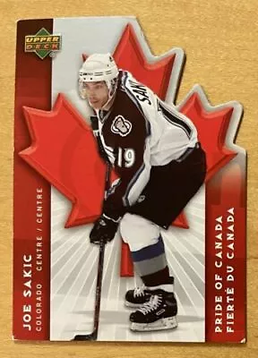 2007-08 Upper Deck McDonald's Pride Of Canada #PC1 Joe Sakic Die-Cut • $2.20