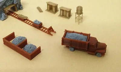 Outland Models Train Railway Ore Mining Accessories: Cart Truck Shanty.. N Gauge • £9.23