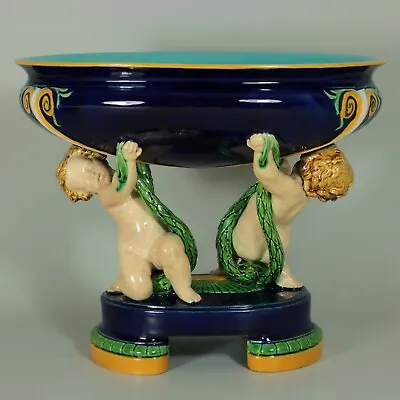 Minton Majolica Putti Figural Bowl • $1758