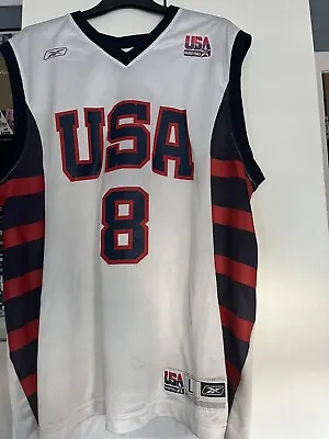 £40 • Buy Rare Kobe Bryant #8 USA Olympic Basketball Team Reebok Jersey Shirt Size Large