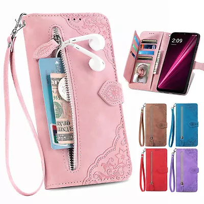 For Motorola Moto G Stylus /G Play 2023 Zipper Wallet Flip Case With Wrist Strap • $12.99