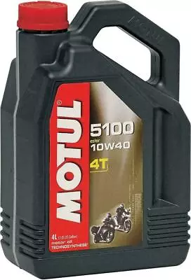 Motul 104068 5100 4T ESTER/SYNTHETIC ENGINE Motorcycle Oil 10W-40 4 Liter • $56.95