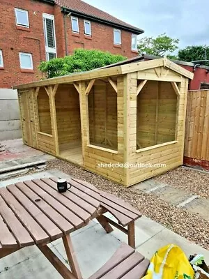 Shed Apex Hot Tub Combi Workshop Shelter Veranda Gazebo Summerhouse Garden • £4350