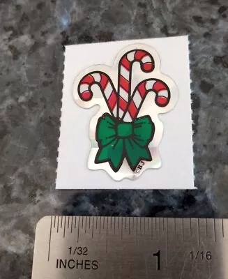 Vintage Stickers Candy Cane BJ Prism Sticker Mod VTG 80s • $6.98