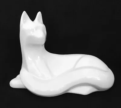 Haeger Pottery ~ Large Ceramic Cat ~ White ~ #6063 • $60