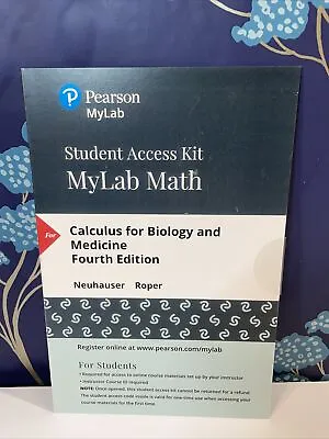 $35.96 • Buy MyLab Math Online Student Access Card Code Calculus For Biology And Medicine 4th