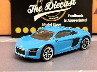 MAJORETTE Audi R8 Blue 1:64 Diecast NEW LOOSE COMBINE POST • £4.89