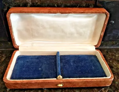 Antique Vintage French Push Button Leatherette Jewelry Presentation Box • $35