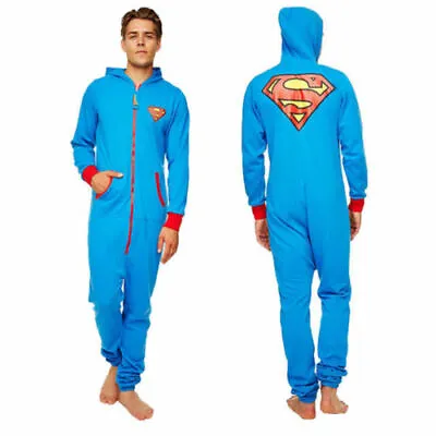 Superman Onesie Jumpsuit (mens Onesy Super Man Superhero Costume Not Gerber) • £32.90