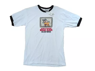 Mighty Mouse Shirt Mens L Break Glass Release Mouse Cartoon 2001 New • $33.49