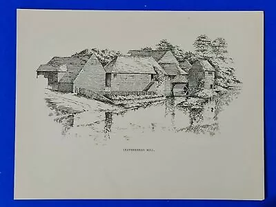 1902 Antique Print Leatherhead Mill Surrey By Duncan Moul APS3 • $18.71