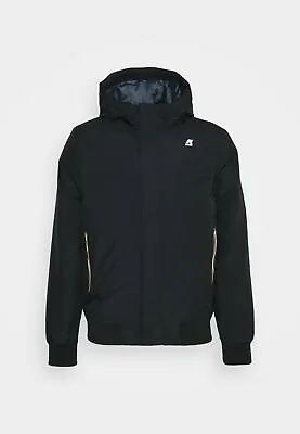 K-Way JUSTIN MARMOTTA UNISEX Jacket Lined Coat Black Size XL *REF117 • $155.56