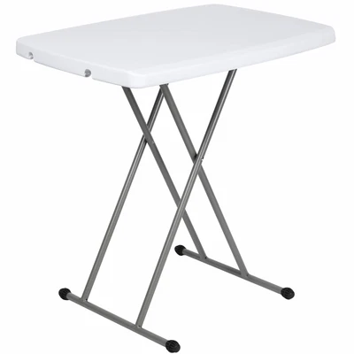 $42.99 • Buy 30 Inch Personal Folding Table Adjustable Resin Tray White   USA