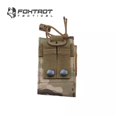 Universal MOLLE Two-way Radio Holder Case Holster Walkie Talkie Pouch Tools Bag • $12.36