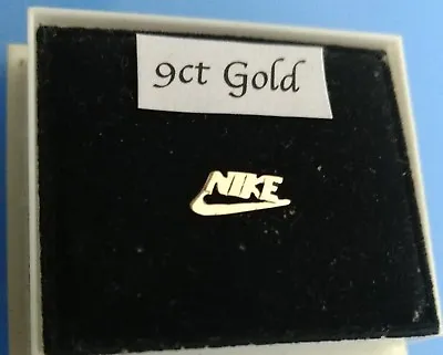 9ct Gold Baby/nose Retro Nike Symbol Stud Earring • £39
