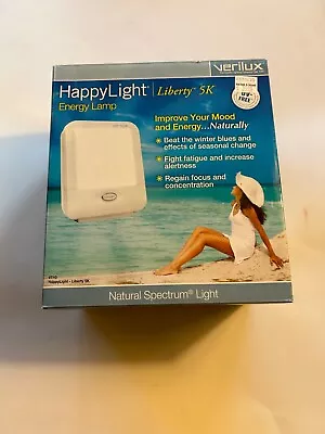 Verilux Happy Light Energy Lamp New In Box VT10 UV FREE Natural Spectrum Mood++ • $19