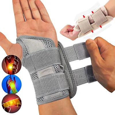 Wrist Support Brace For Splints Carpal Tunnel Sprain Injury Arthritis Strap Wrap • £8.79