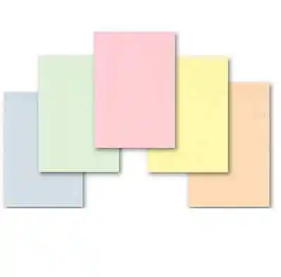 50 SHEETS PASTEL MIX COLOURED A4 CARD 160gsm 5 X10 PINK GREEN YELLOW BLUE SALMON • £4.95