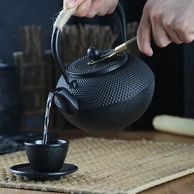 900ml Tea Pot Cast  Antique Small Dot Teapot/Stove-top Kettle/Japanese-Iron Pot • £23.99