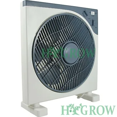 £26.95 • Buy Box Fan 12  Fan Air Mover Oscillate, 3 Speed Timer. Tent Grow Room Space Saver