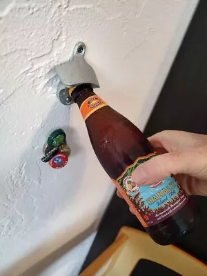 Wall Mounted Bottle Opener With Magnetic Cap Catcher Comes With Hardware • $25