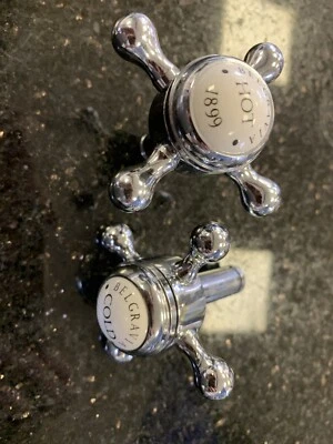 Crosswater Belgravia Crosshead Tap Levers Chrome / White • £50