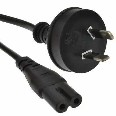£4.99 • Buy Figure Of Eight Fig 8 C7 Plug To New Zealand Australian AUS Power Cord 2m