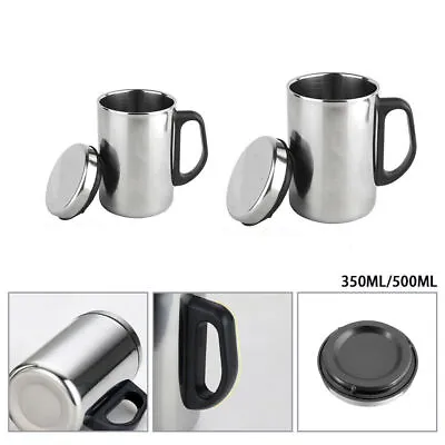 Coffee Mug Thermo Mug Insulated Mug Stainless Steel Mug Holder Cup With Handle • $11.26