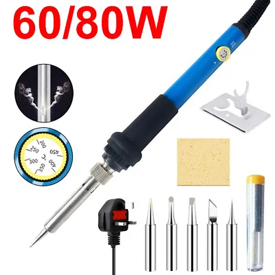 £7.49 • Buy 60/80W Soldering Iron Kit Electronics Welding Irons Solder Tools Adjustable Wire