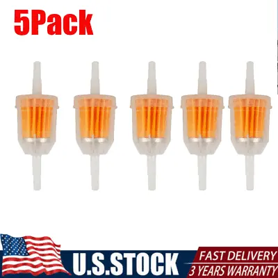 $6.49 • Buy 5pack Motor Inline Gas Oil Fuel Filter Small Engine For 1/4'' 5/16  Line 6-8mm