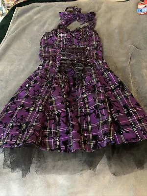 H & R Hearts And Roses London Ladies Dress Size XS Nautical Purple Kiara Goth • $30