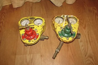 2 Miller Smith HD Oxyacetylene Gauges With Hard Hat Covers-Untested  #1244 • $85