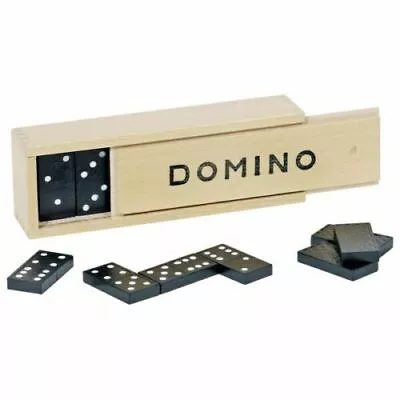 £2.99 • Buy Dominoes Kids Toy Traditional Children Game Wooden Box Domino Fun Travel Games